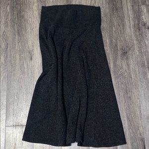 Grey Knit high waisted Maxi Skirt